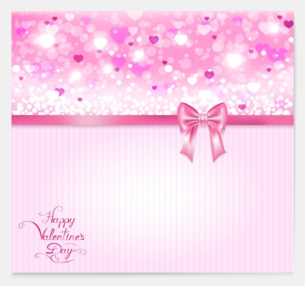 ピンクのバレンタインカード