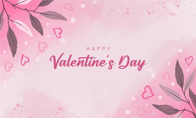 Pink valentines day background with hearts