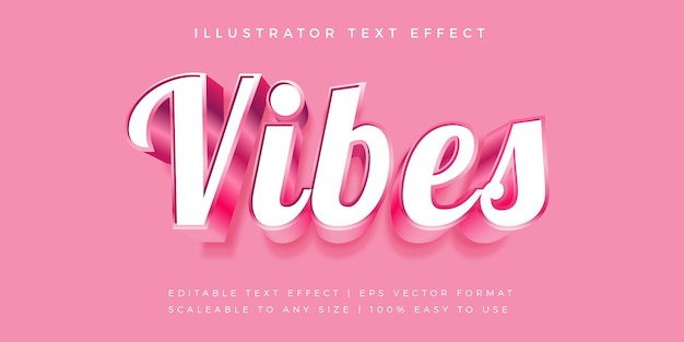 Pink vibes tekststijl lettertype effect