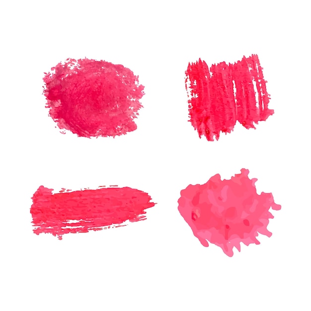 Pink watercolor brush strokes