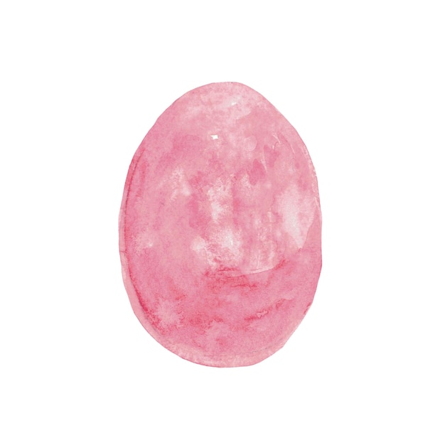 Pink watercolor egg happy easter
