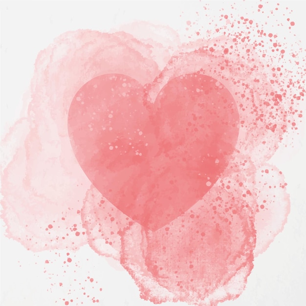 Pink Watercolor heart