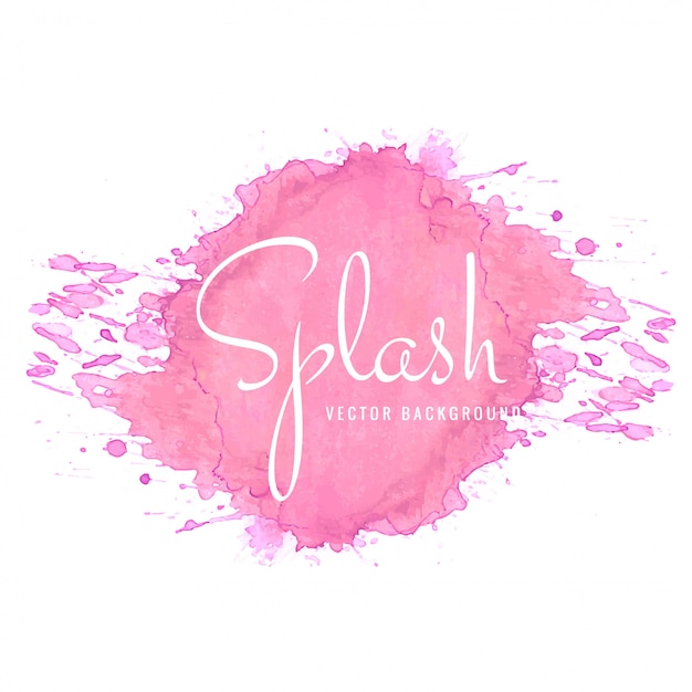 Pink watercolor splash background