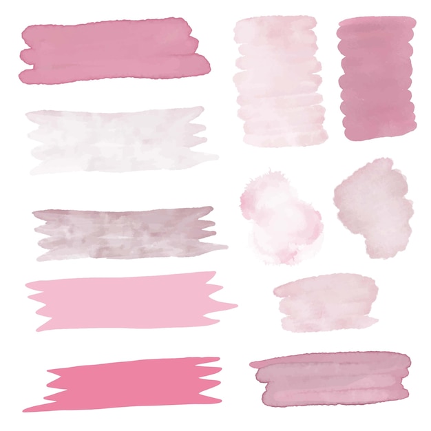 pink watercolor swatch for valentine's day