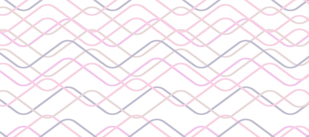 Vector pink waves curve outline pastel design background