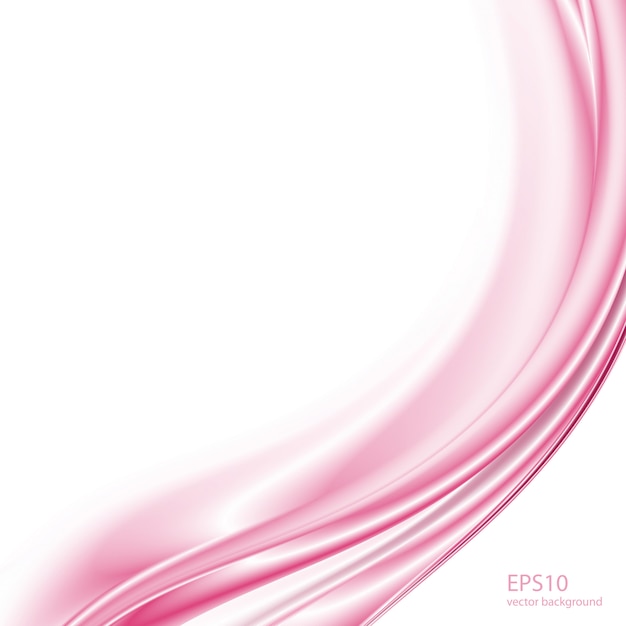 Vector pink waves on white background.