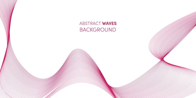 Vector pink wavy abstract background