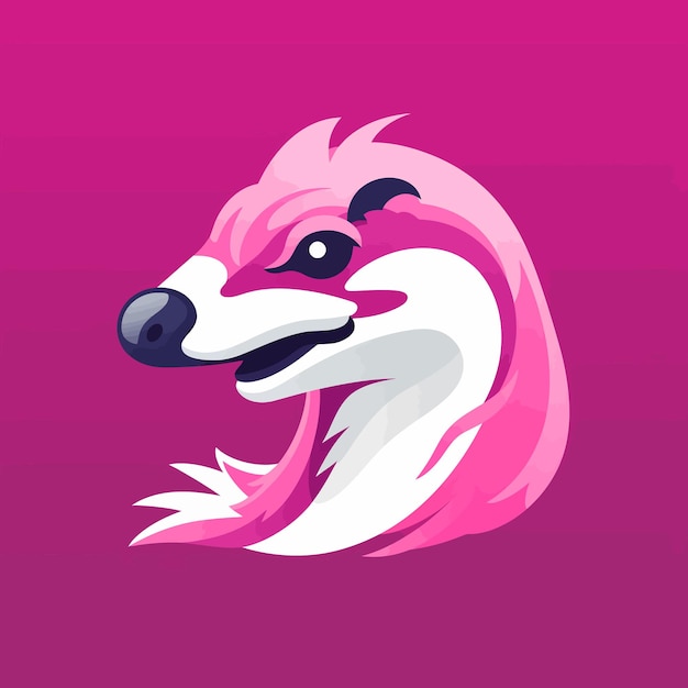 Pink and White Animal With Black Nose