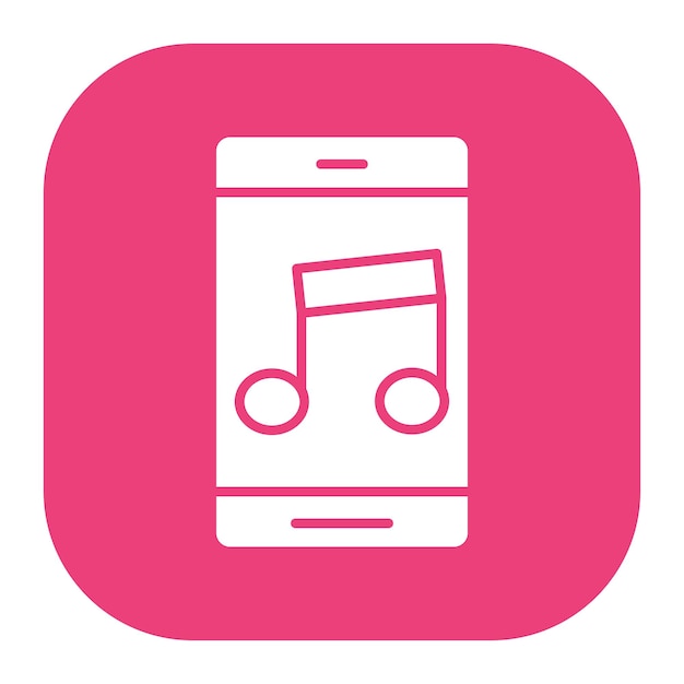 a pink and white app icon with a pink background