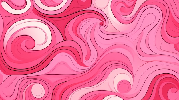 Vector a pink and white background with a pink swirl pattern