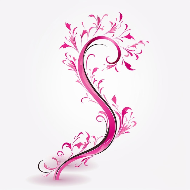 Vector a pink and white design with a pink letter a