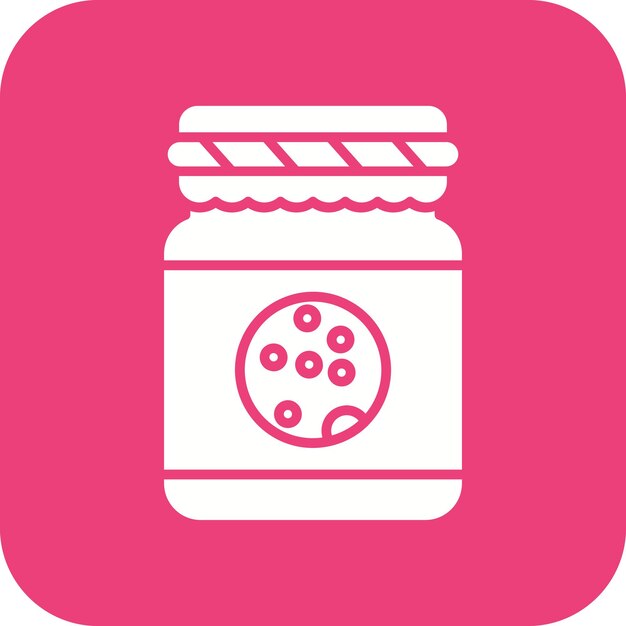 a pink and white jar with the pink background