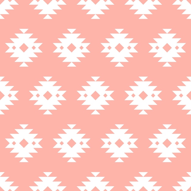 Pink and white kilim seamless pattern.