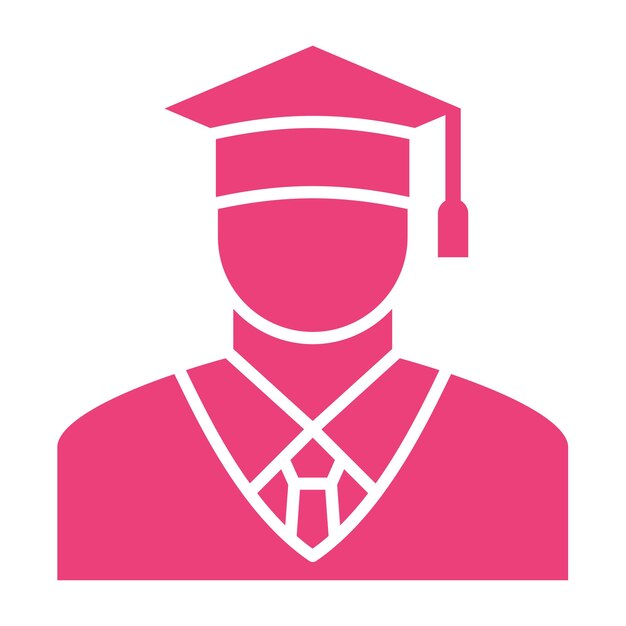 Vector a pink and white logo with a pink cap and a ribbon