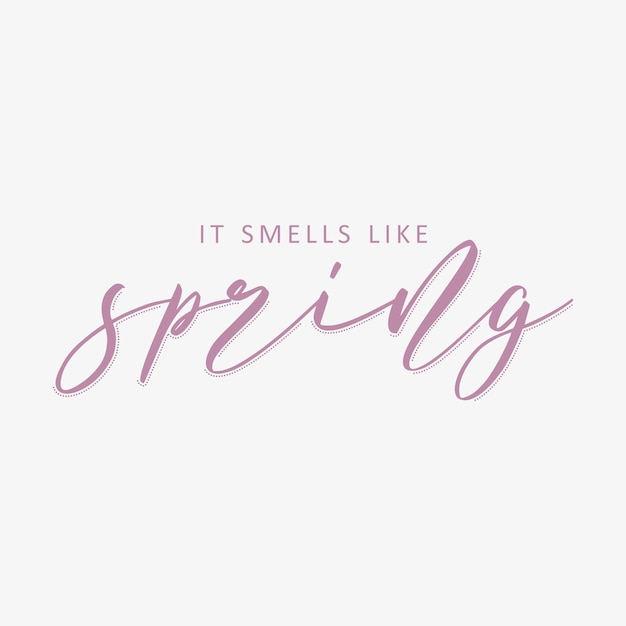 Vector a pink and white spring font