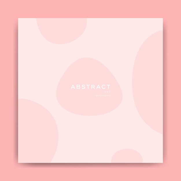 Pink and white square with the word abstract on it