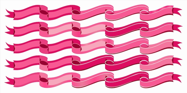 Vector a pink and white striped wall that has a picture of a red and white striped ribbon