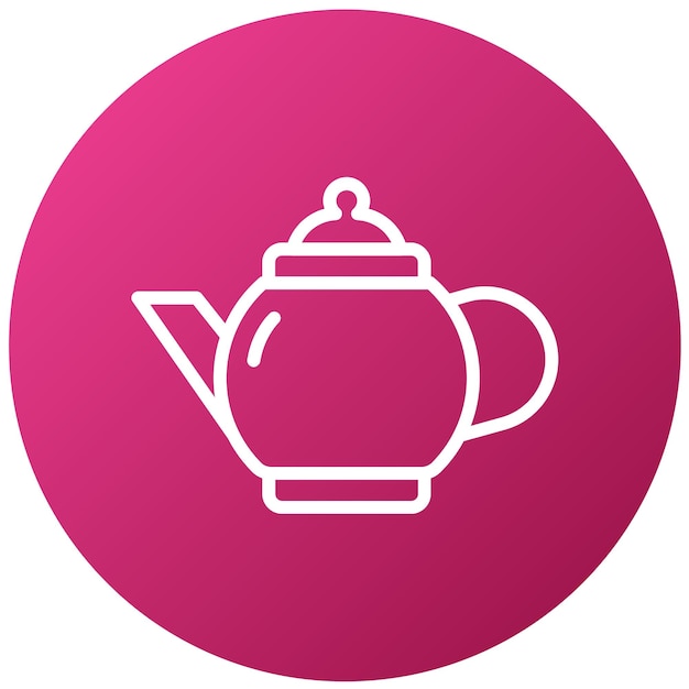 Vector a pink and white teapot with a pink lid