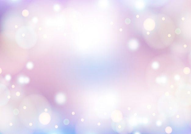 Vector pink winter background with bokeh christmas