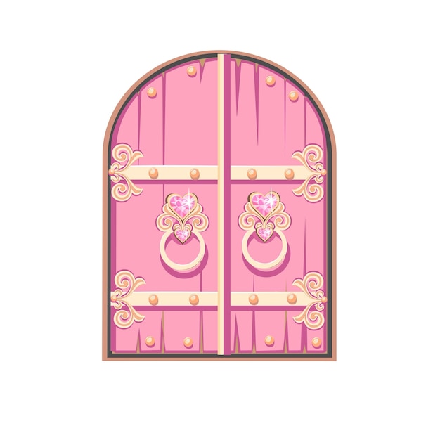 Pink wooden gate