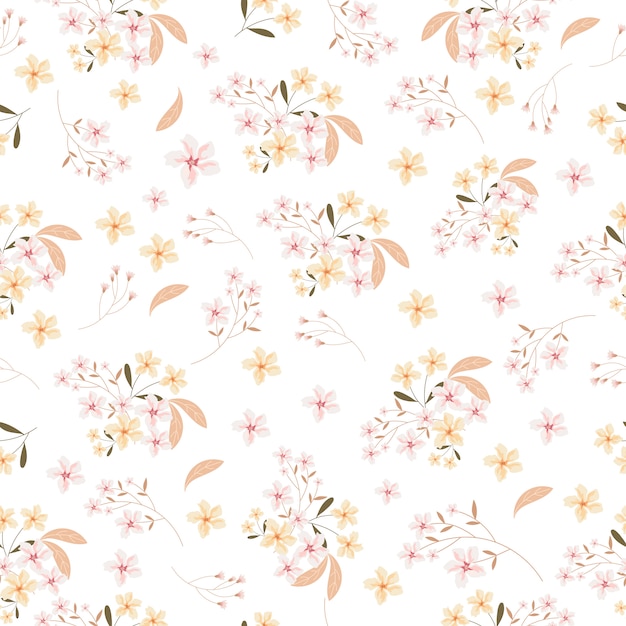 Pink and yellow seamless pattern