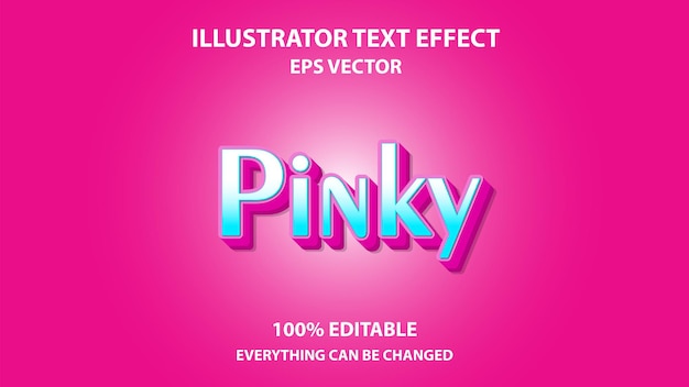 Pinky bewerkbaar teksteffect