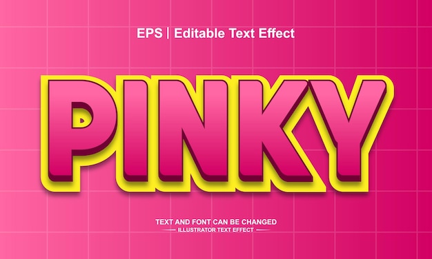 Pinky bewerkbare tekst-effect