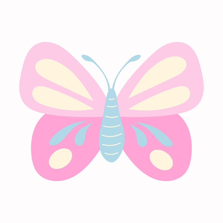 Vector 핑키 나비 날개 그림