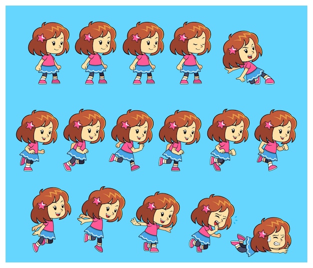 Pinky Girl Game Sprites