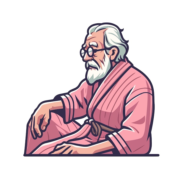 Vector pinky old guy ai generated image