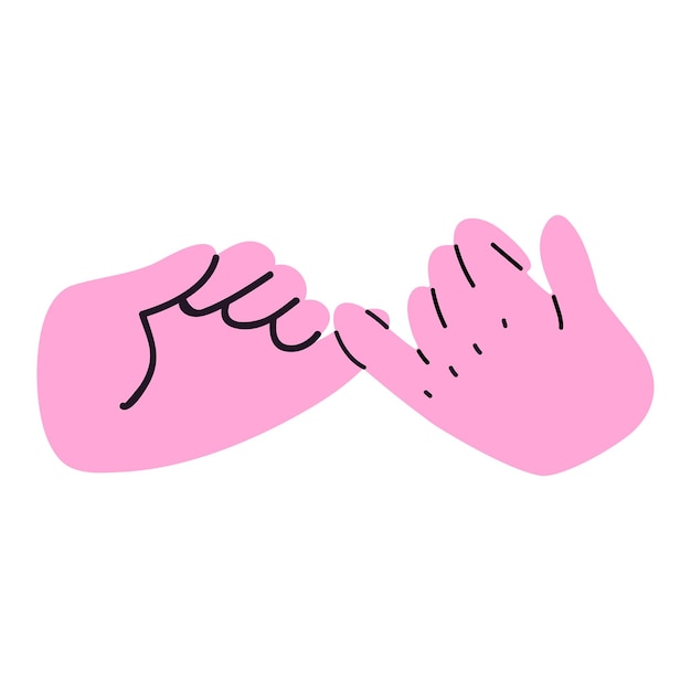 Pinky swear promise flat sign