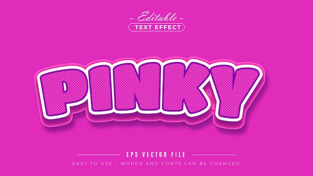 Pinky tekst bewerkbaar teksteffect