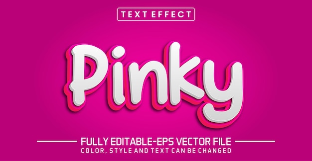 Vector pinky text editable text effect