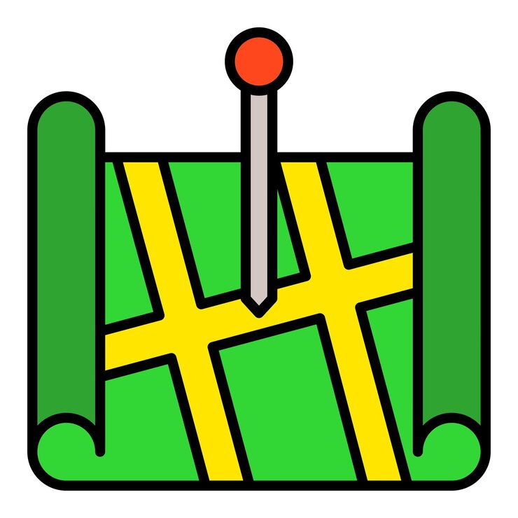 Vector pinned location icon