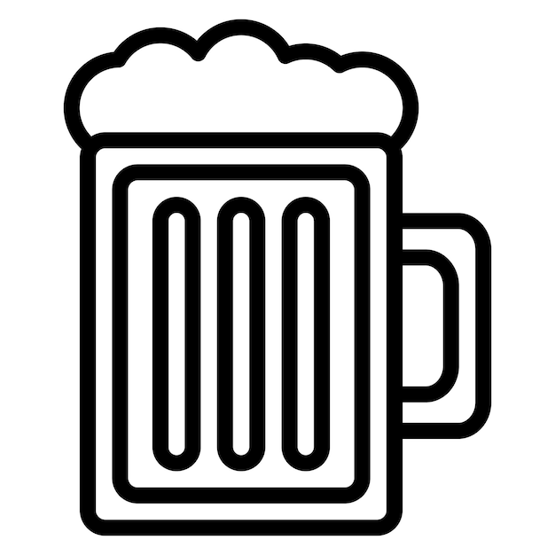 Икона векторного изображения Pint of Beer может быть использована для Октоберфеста