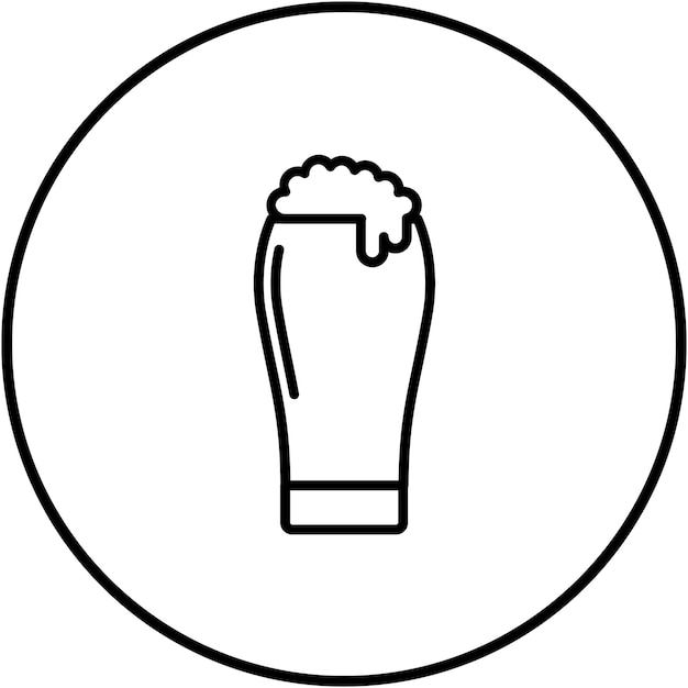 Pint of Beer vector icon Can be used for Oktoberfest iconset