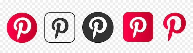 Вектор Логотип pinterest изолирован на прозрачном фоне. вектор