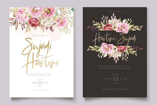 pioen bloemen achtergrond en frame kaart ontwerp