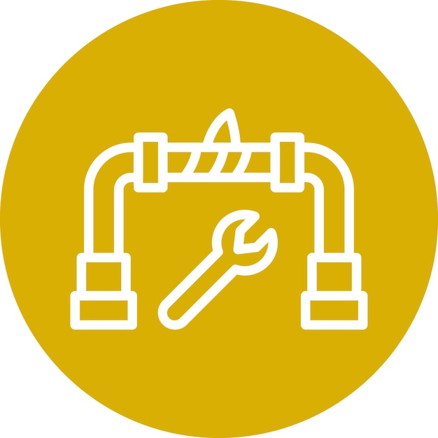 Vector pipe fixing icon style