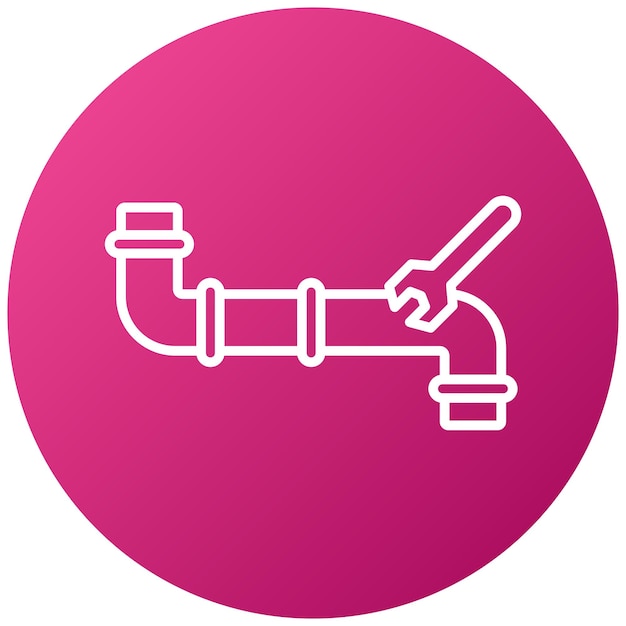 Vector pipe fixing icon style