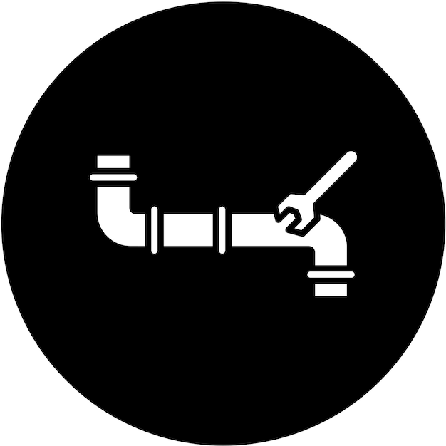 Vector pipe fixing icon style