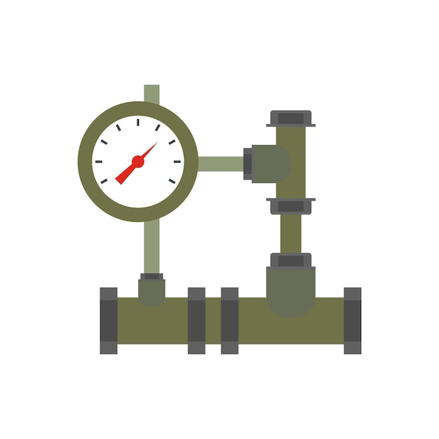 Плоская иконка трубы изолирована на белом фоне
