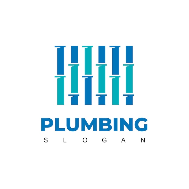 Pipe logo design template for plumbing company identity