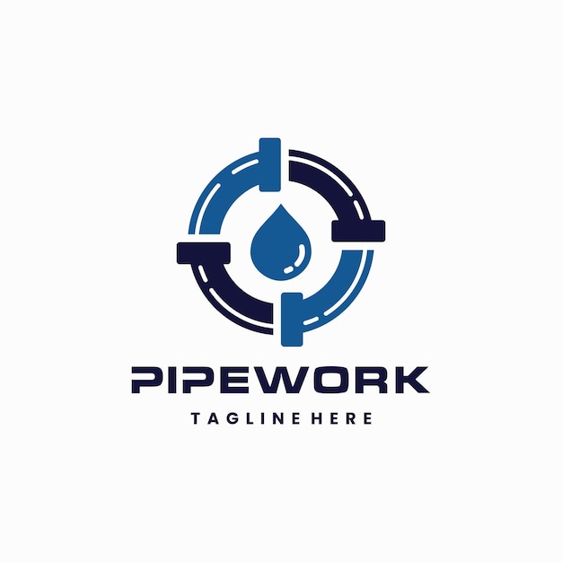 Vector pipe logo for a pipework company