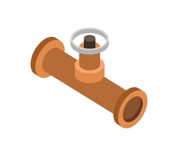 Pipe valve isometric