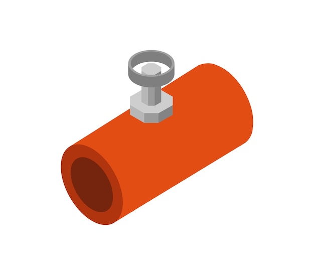 Pipe valve isometric