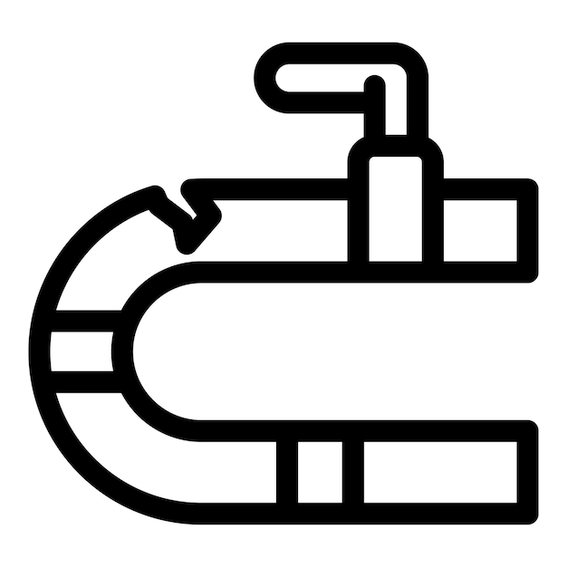 Pipe with valve being repaired showing leak plumbing concept