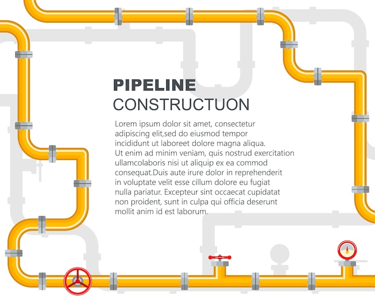 Vector pipeline industrial. the lever opens or closes the valve.