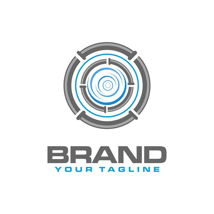 Vector pipeline and water drops logo
