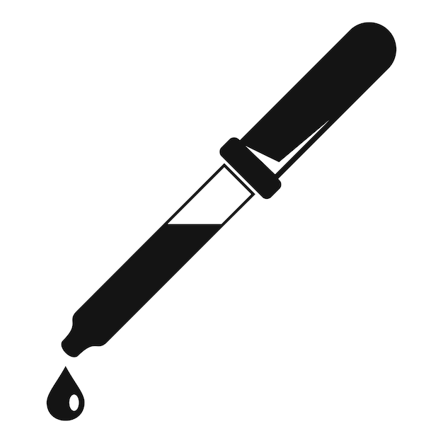 Pipet bloed pictogram Eenvoudige illustratie van pipet bloed vector pictogram voor webdesign geïsoleerd op een witte achtergrond